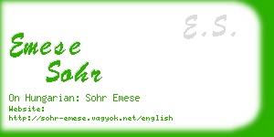 emese sohr business card